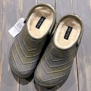 Nautical River Coast Faux Fur-Lined Clogs